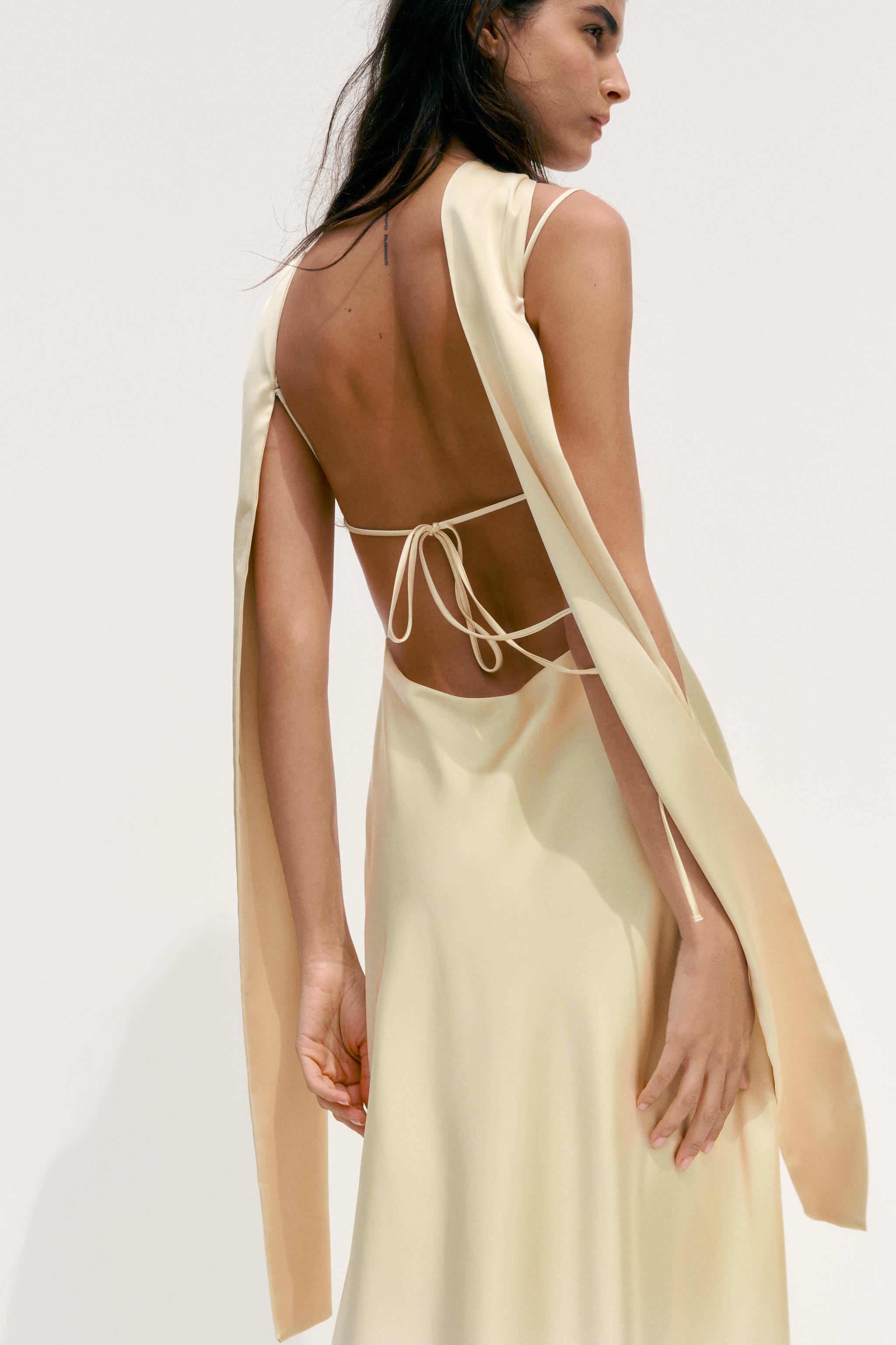 SATIN EFFECT FOULARD DRESS